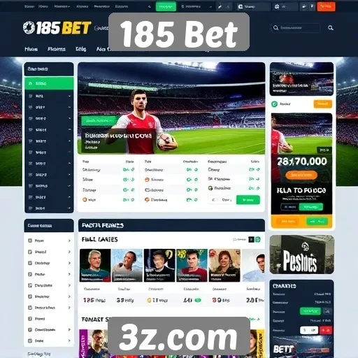 Interface e usabilidade do site 185 Bet em destaque